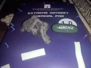 Some of the clumped up dust bunnies, beside a large pill.